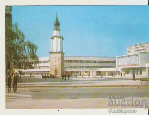 Card Bulgaria Botevgrad The square with the clock tower*