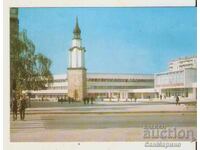 Card Bulgaria Botevgrad Piața cu turnul cu ceas*