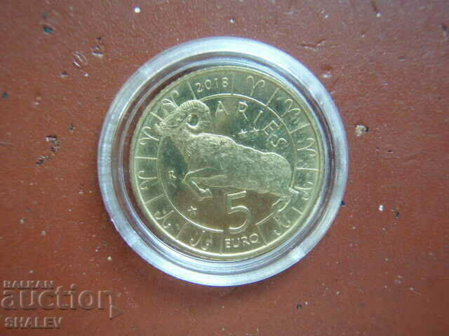 Delivery of 5 Euro 2018 San Marino "Aries" - Unc (zodiac - ram)
