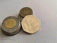 Монета - Великобритания - 50 пенса | 2001г.