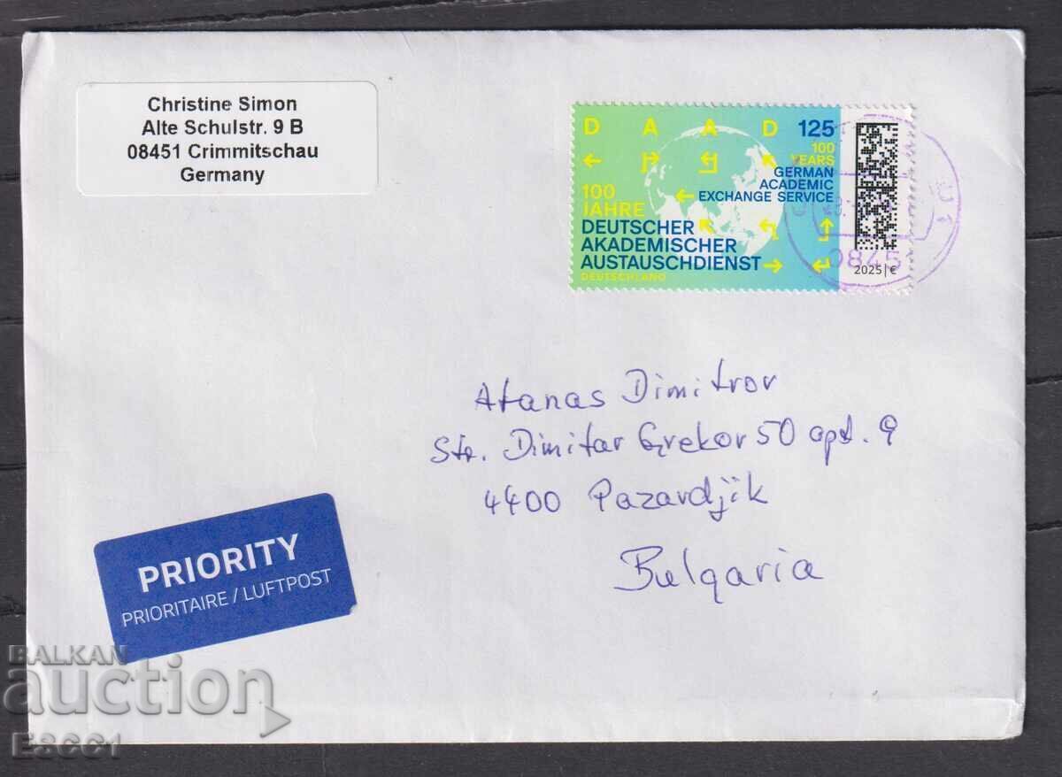 Used Envelope Stamp Service for Academic Exchange 2025 Germany Used Envelope Stamp Service for Academic Exchange 2025 Germany