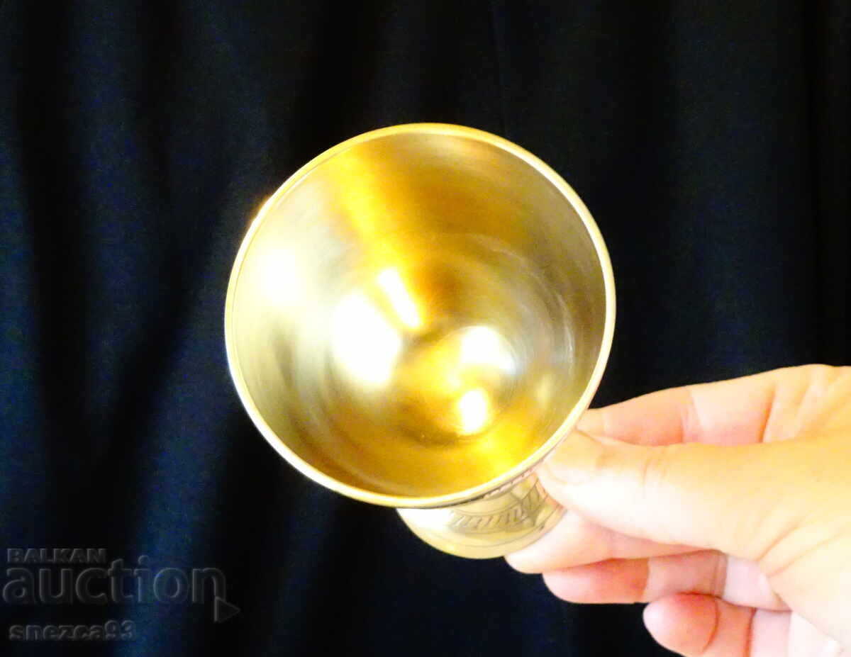 Бронзова чаша 100 мл.,клетъчен емайл,бижу. с цена 36.00 лв. | € 18.41