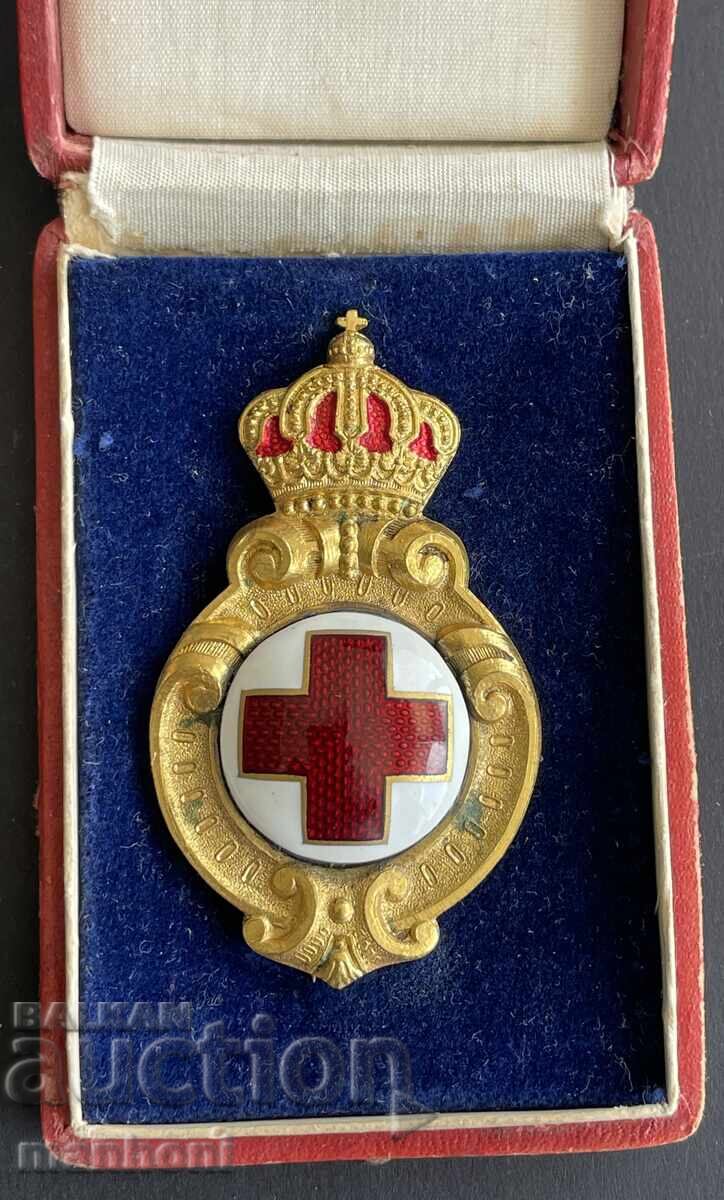 6095 Kingdom of Bulgaria badge Red Cross Tsar Ferdinand with price 400.00 BGN | € 204.52
