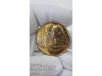 Πολύ σπάνιο επιχρυσωμένο επιτραπέζιο βασιλικό μετάλλιο - επιχρύσωση - 41 χιλ