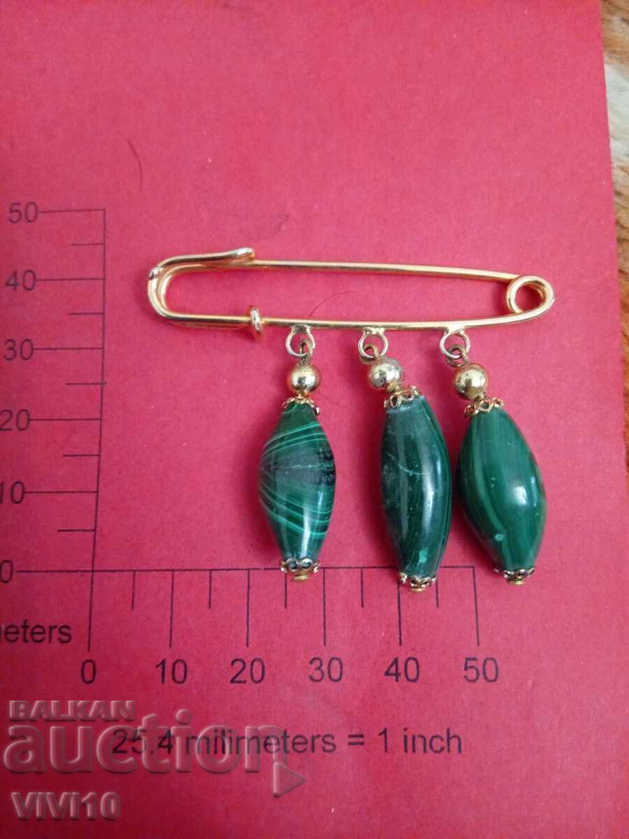 Antique brooch with stones, jade Antique brooch with stones, jade