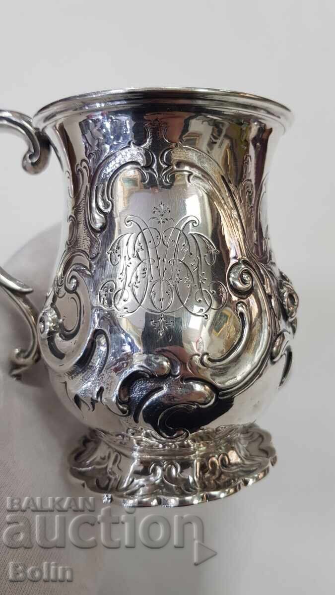Доставка на Рядка сребърна чаша Vicrian - Era - 19. век - Англия