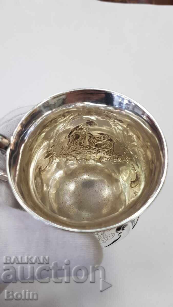 Рядка сребърна чаша Vicrian - Era - 19. век - Англия - 6