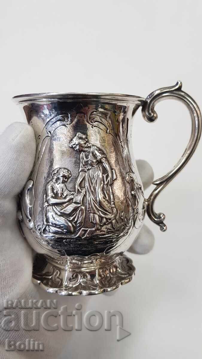 Рядка сребърна чаша Vicrian - Era - 19. век - Англия