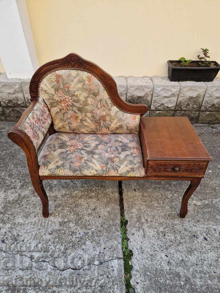 Υπέροχη αντίκα γαλλική μπαρόκ σαλονιού παγκάκι με τιμή € 202.47 | 396.00 BGN