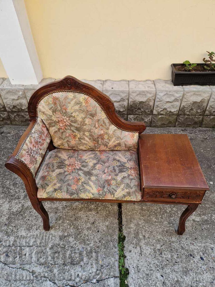 Παράδοση Υπέροχη αντίκα γαλλική μπαρόκ σαλονιού παγκάκι