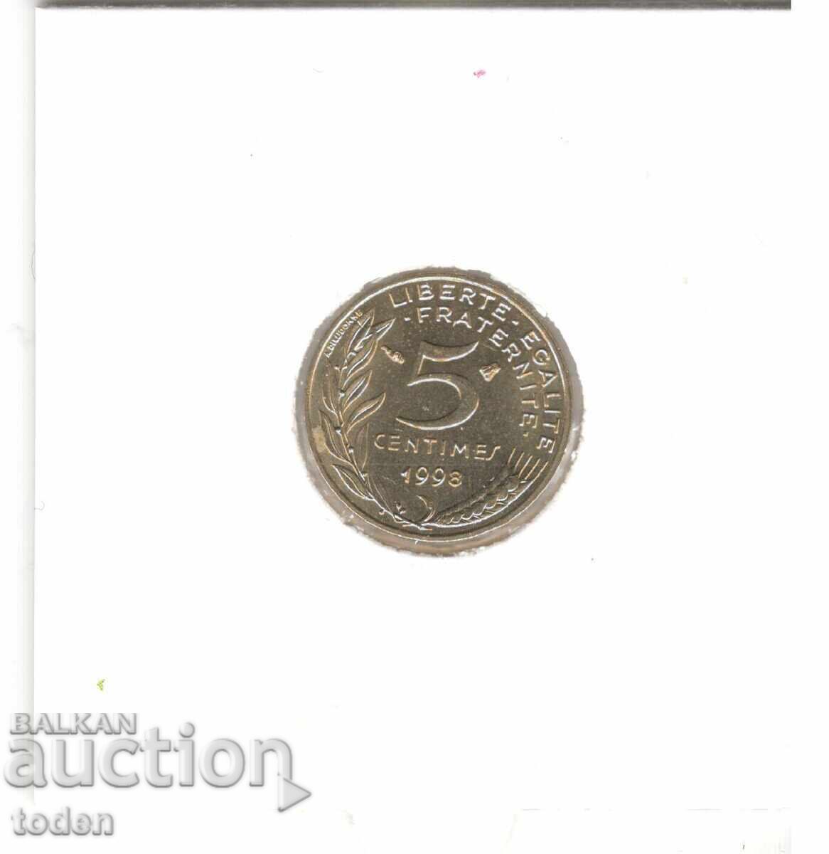 Аукцион France-5 Centimes-1998-KM# 933 Аукцион France-5 Centimes-1998-KM# 933