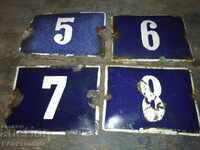 Lot of enameled signs
