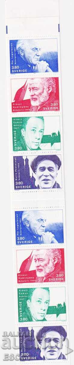 Καθαρές γραμματόσημες σε καρτελάκι Νομπελίστες 1990 από Σουηδία με τιμή 11.40 BGN | € 5.83