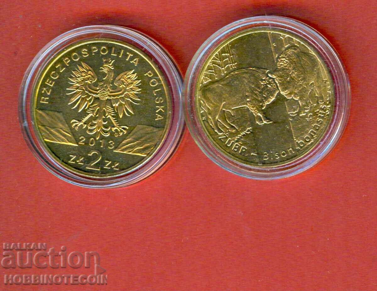 POLONIA POLAND 2 Złoti ANIMAL ZUBR emisiune 2013 NOU UNC