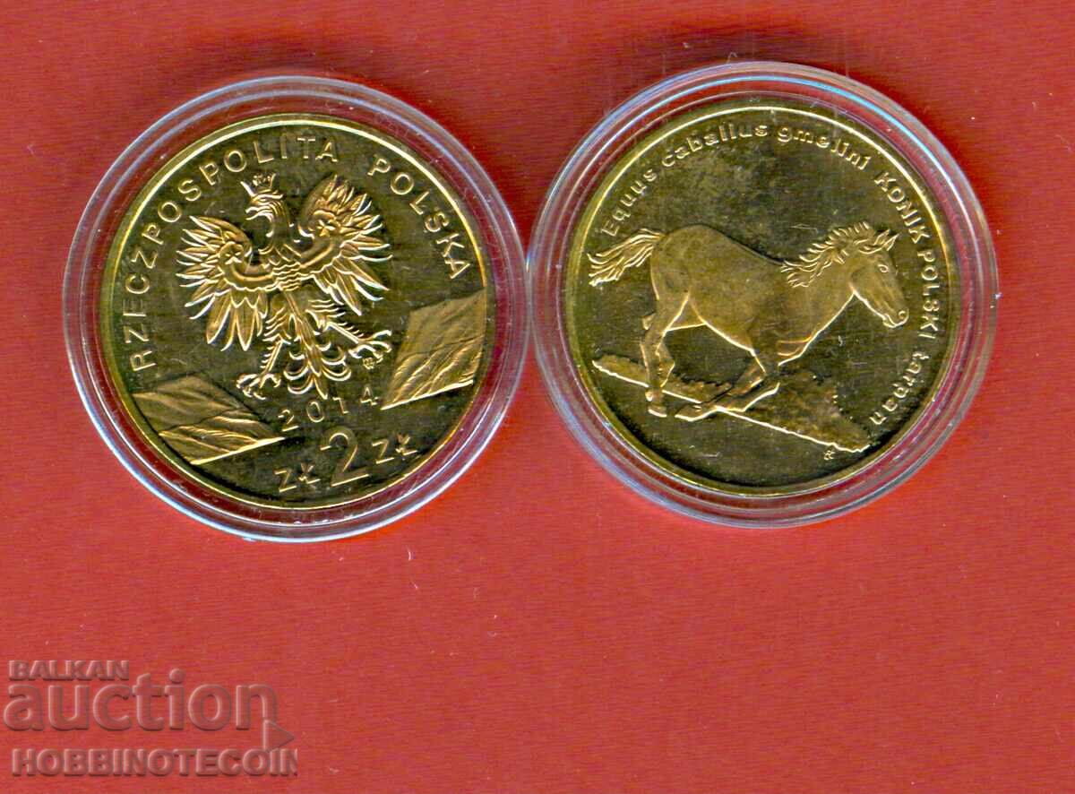 ПОЛША POLAND 2 Злоти ЖИВОТНИ КОН issue 2014 UNC