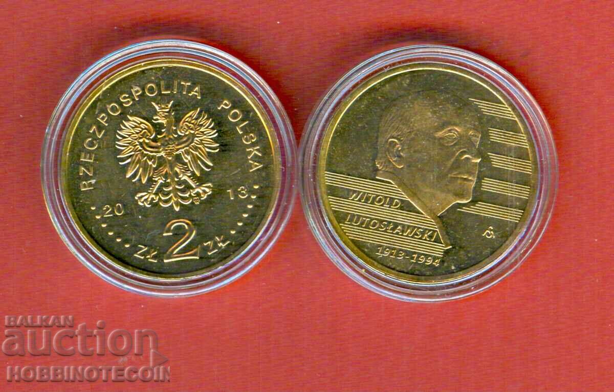 POLAND 2 Zloty WITOLD LUTOSLAWSKI issue 2013 NEW UNC