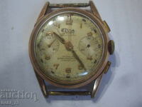 Παλιό επιχρυσωμένο ανδρικό ρολόι-χρονογράφος, με διαθέσιμες ενδείξεις