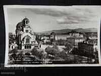 OLD RETRO POSTCARD PC SOFIA ALEXANDER NEVSKY AND UNIVERSITY