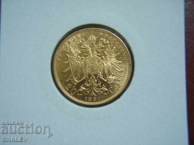 20 Κορόνα 1897 Αυστρία (20 korona Avstriya) - AU+ (χρυσός)