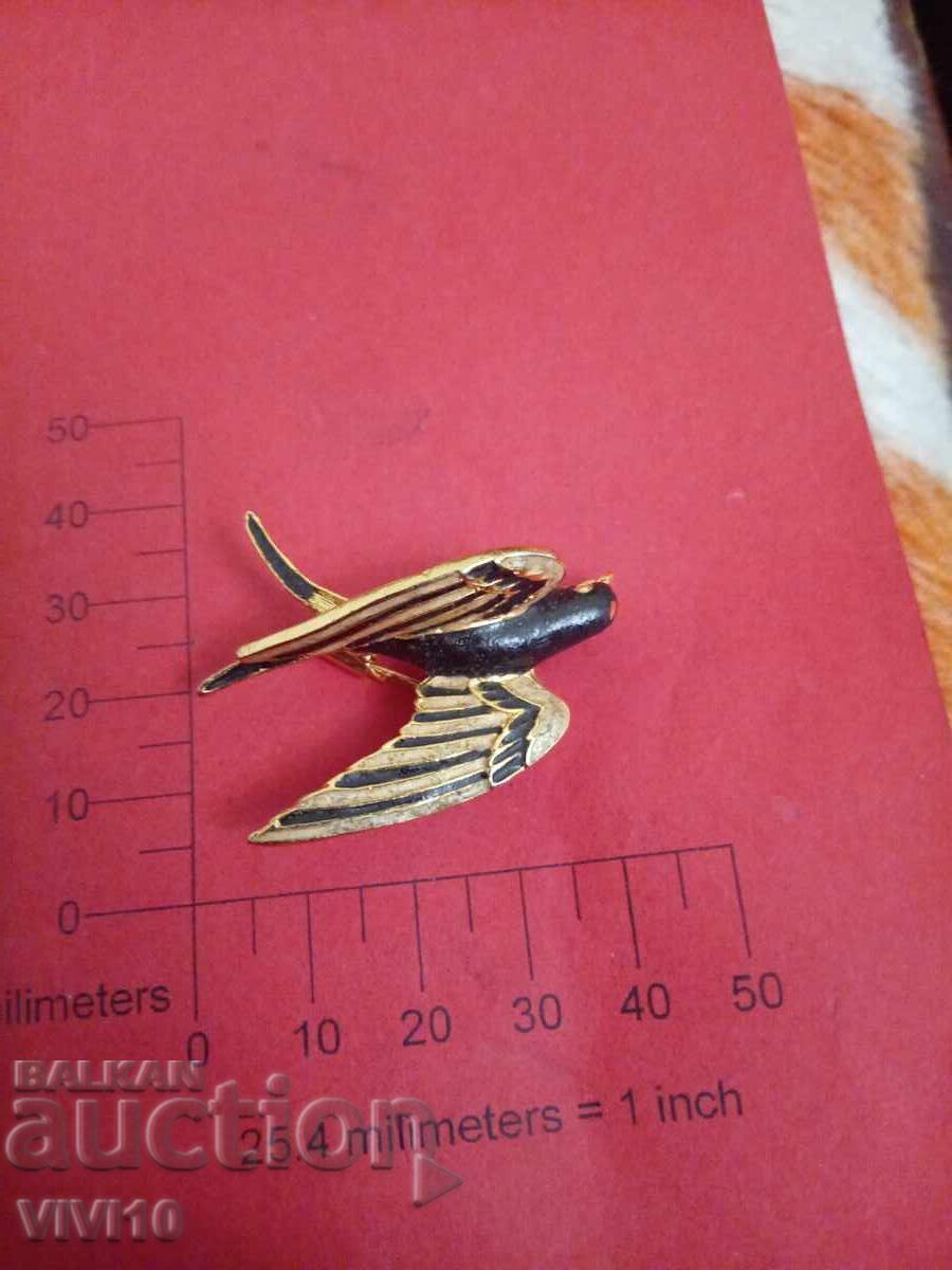 Старинна брошка емаил