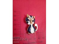 Antique Enamel Brooch