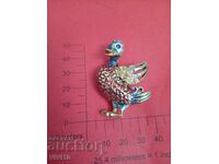 Старинна брошка емаил