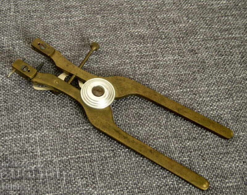 Old watchmaker's brass pliers tool Menzo