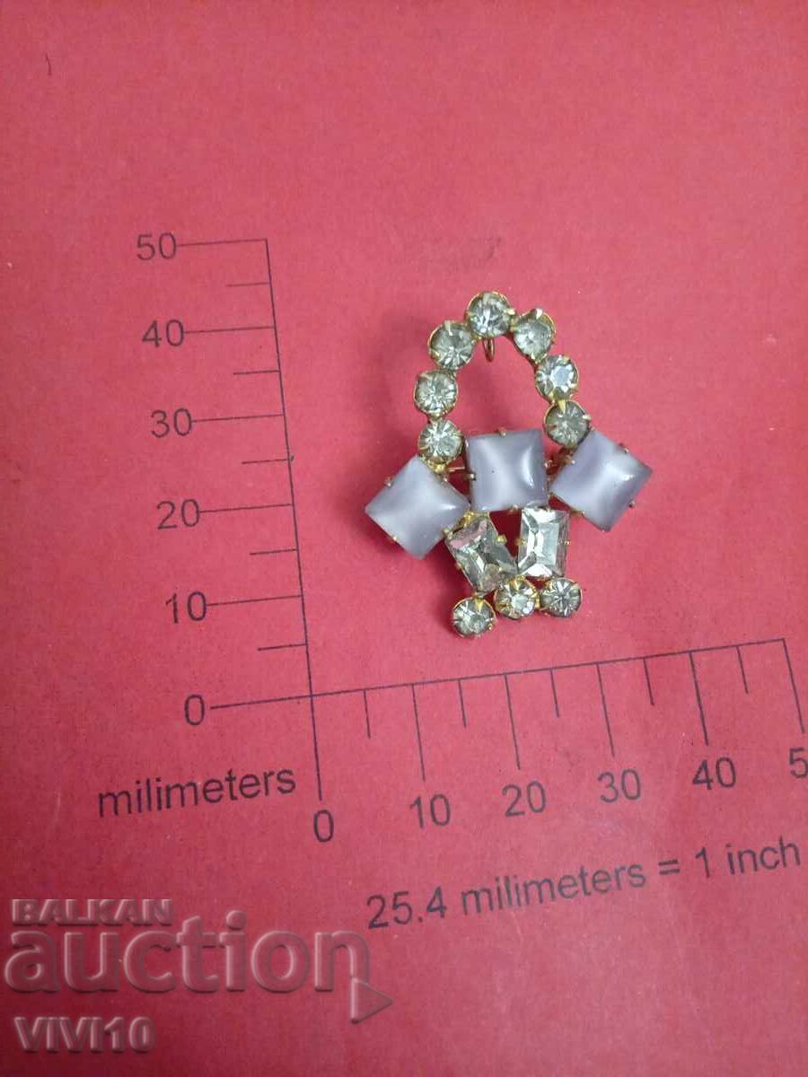 Αντίκα καρφίτσα με πέτρες