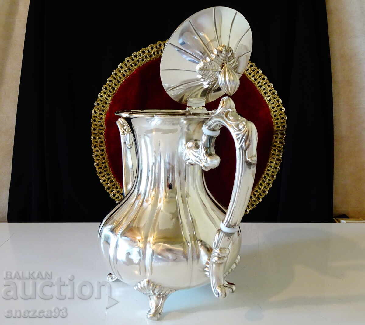 Silver-plated jug 1.5 kg, unique design, baroque - 5
