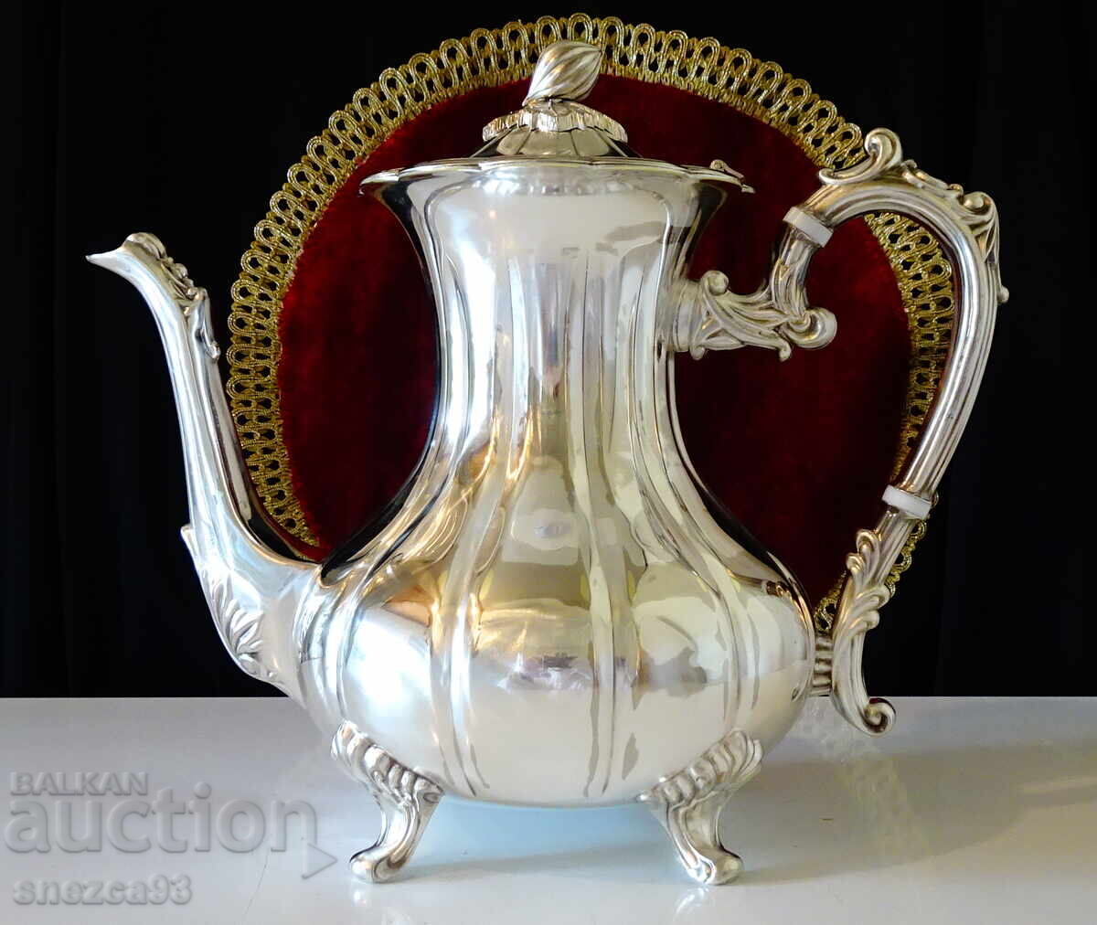 Silver-plated jug 1.5 kg, unique design, baroque - 7