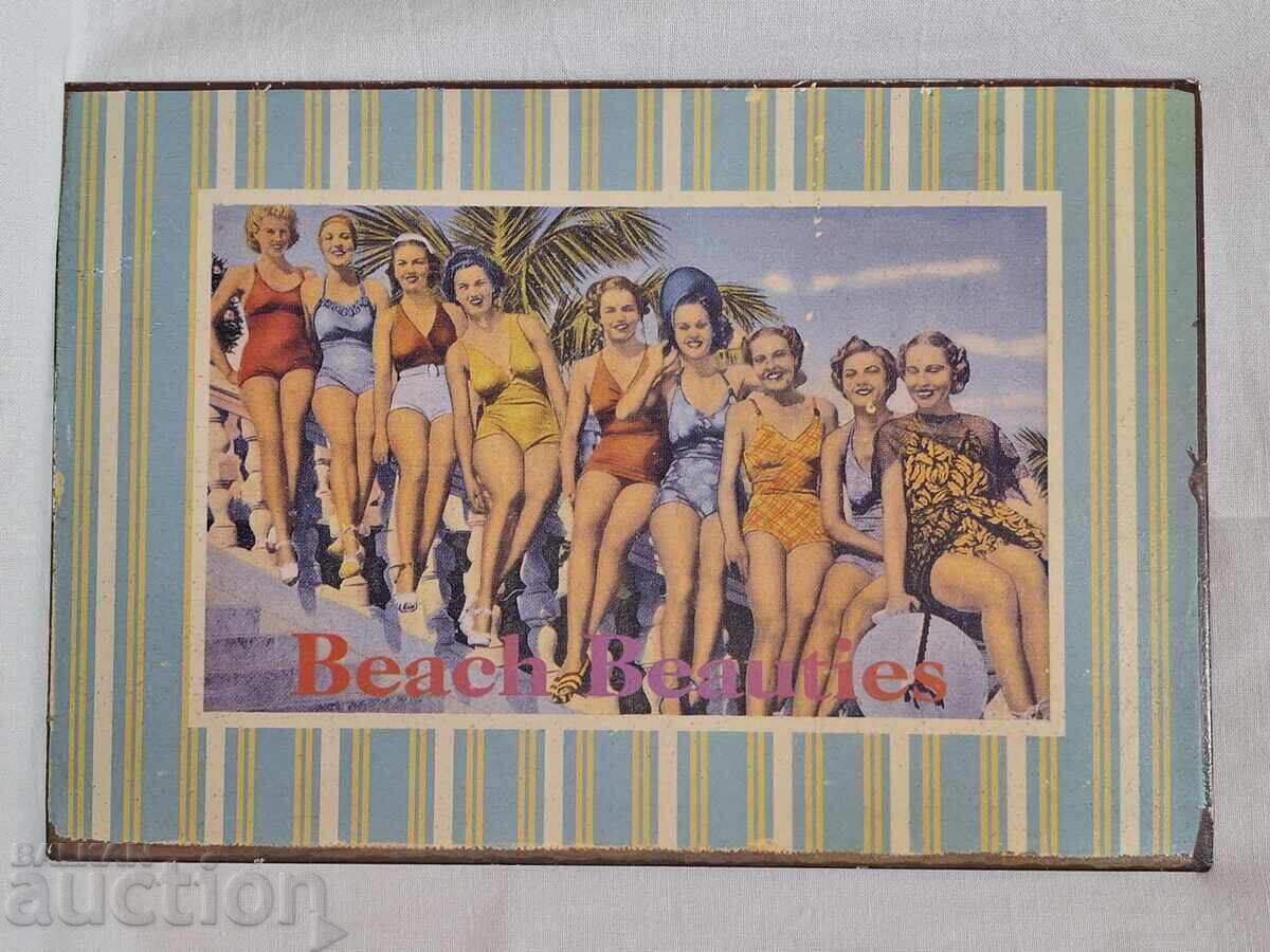 Αντίκα μεταλλική πινακίδα -- Beach Beauties Αντίκα μεταλλική πινακίδα -- Beach Beauties