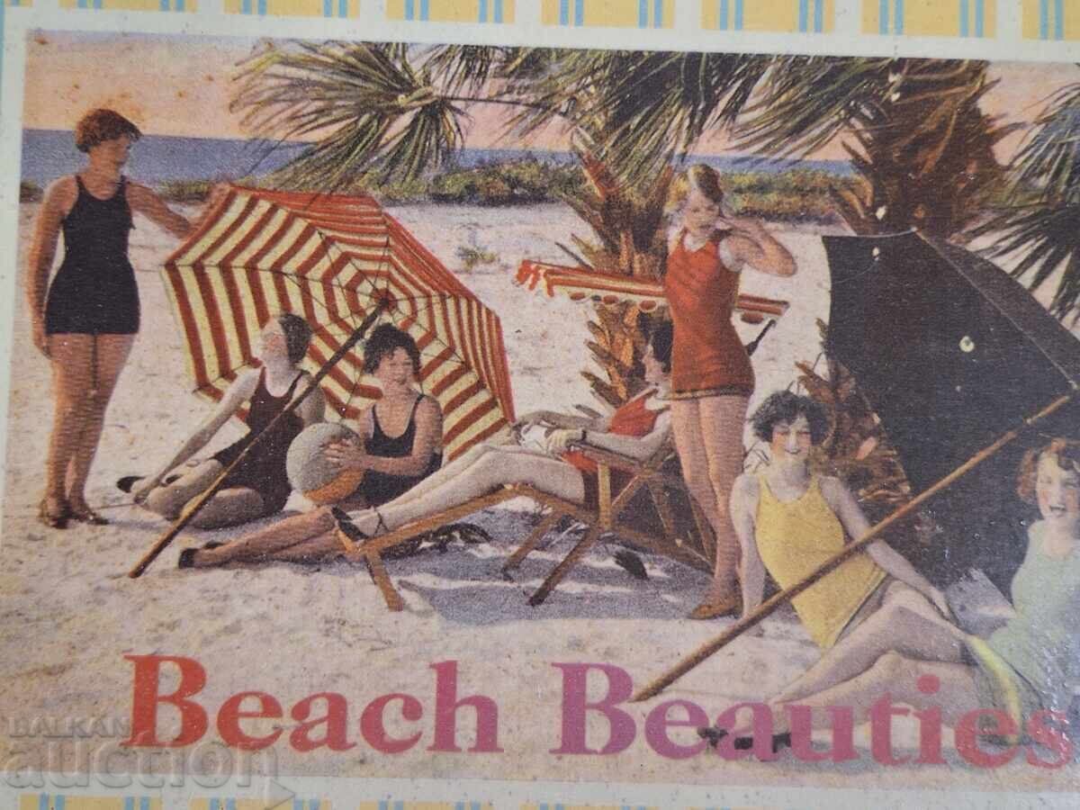 Αντίκα μεταλλική πινακίδα -- Beach Beauties με τιμή 25.00 BGN | € 12.78