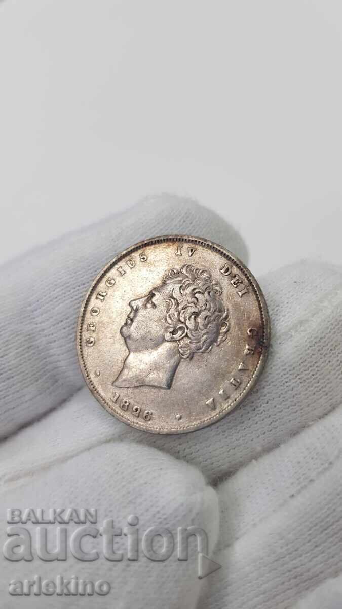 Licitație Monedă de argint 6 pence 1826 George al IV-lea Marea Britanie