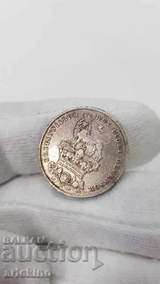 Monedă de argint 6 pence 1826 George al IV-lea Marea Britanie - 6