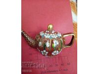 Старинен чайник клазоне ,миниатюра