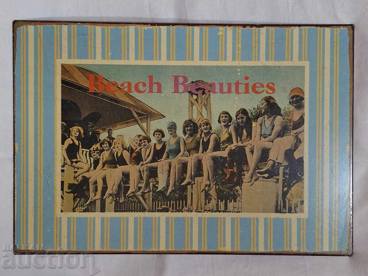 Αντίκα μεταλλική πινακίδα -- Beach Beauties Αντίκα μεταλλική πινακίδα -- Beach Beauties