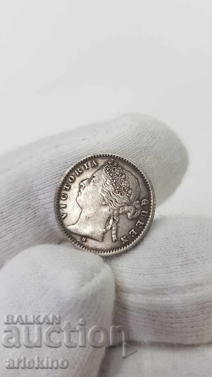 Παράδοση Σπάνιο νόμισμα 20 σεντ 1877 Μαυρίκιος Βικτώρια