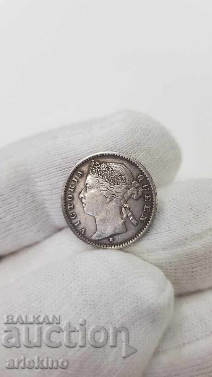 Σπάνιο νόμισμα 20 σεντ 1877 Μαυρίκιος Βικτώρια