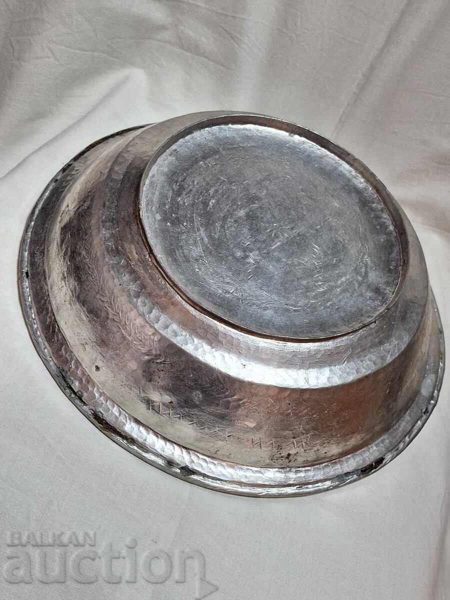 Παλαιό χάλκινο χάλκινο σκεύος καλάθι φρουτιέρα με χαρακτικά - 6 Παλαιό χάλκινο χάλκινο σκεύος καλάθι φρουτιέρα με χαρακτικά - 6