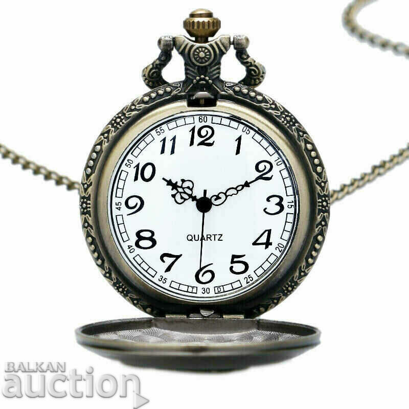 Beautiful Pocket Watch with Fisherman Fishing Rod Catch Fish - 7