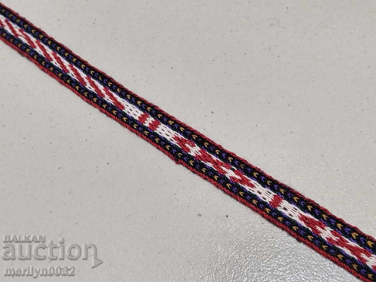 Auction  Old hand-woven belt 3.35 meters sash belt folk costume
