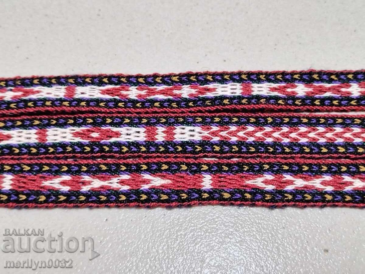 Centură veche țesută manual, 3,35 metri, brâu, curea, costum popular - 5 Centură veche țesută manual, 3,35 metri, brâu, curea, costum popular - 5