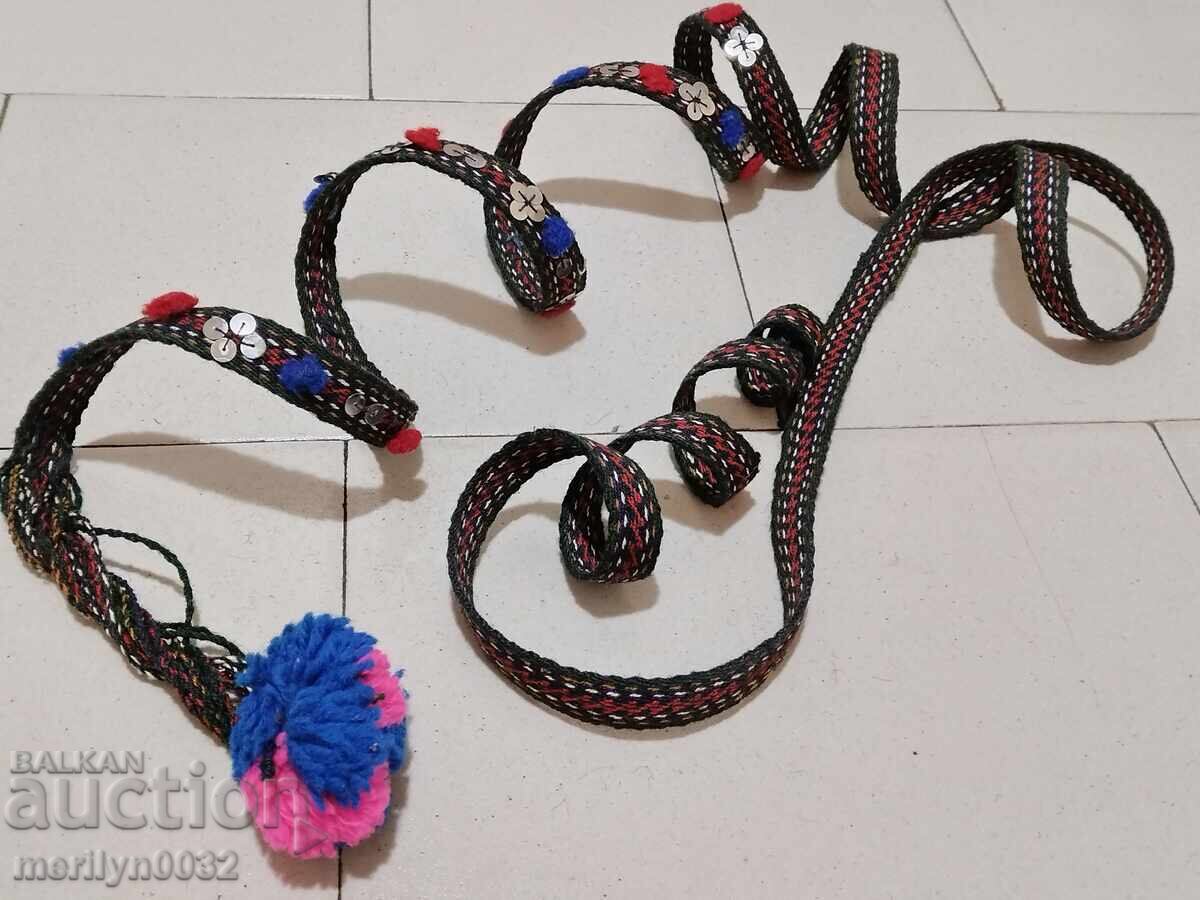 Delivery of Old hand-woven belt 2.65 meters sash belt folk costume