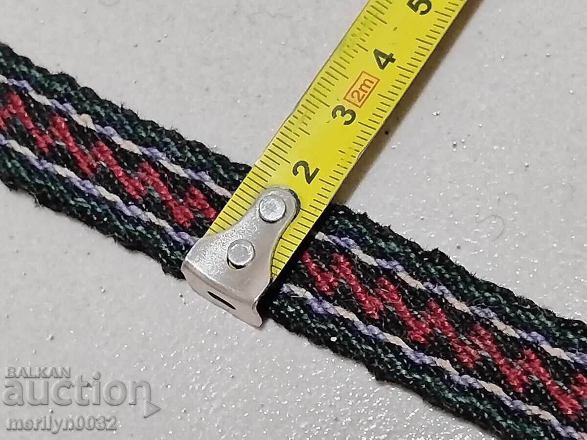 Old hand-woven belt 2.65 meters sash belt folk costume - 6