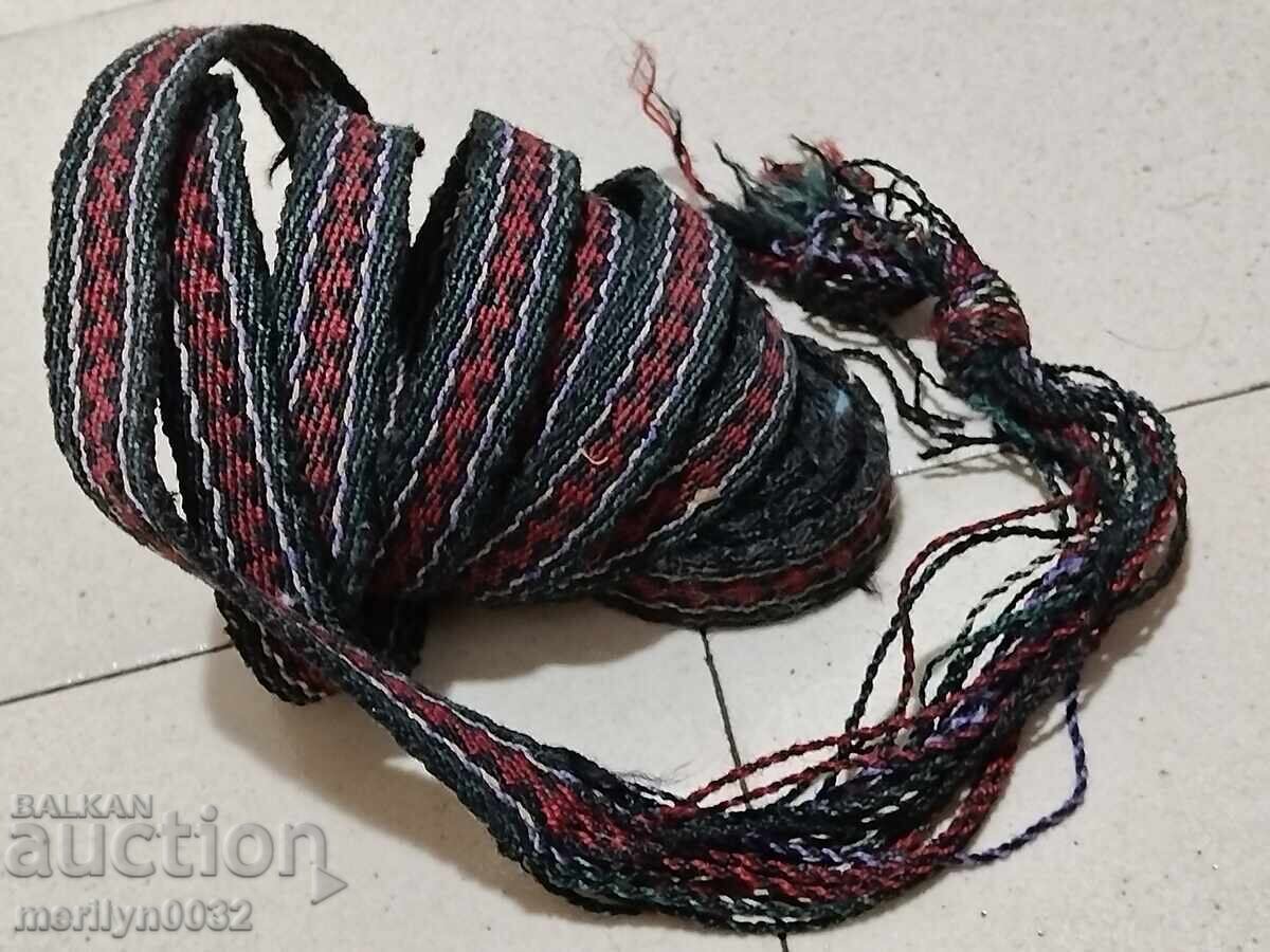 Old hand-woven belt 2.65 meters sash belt folk costume