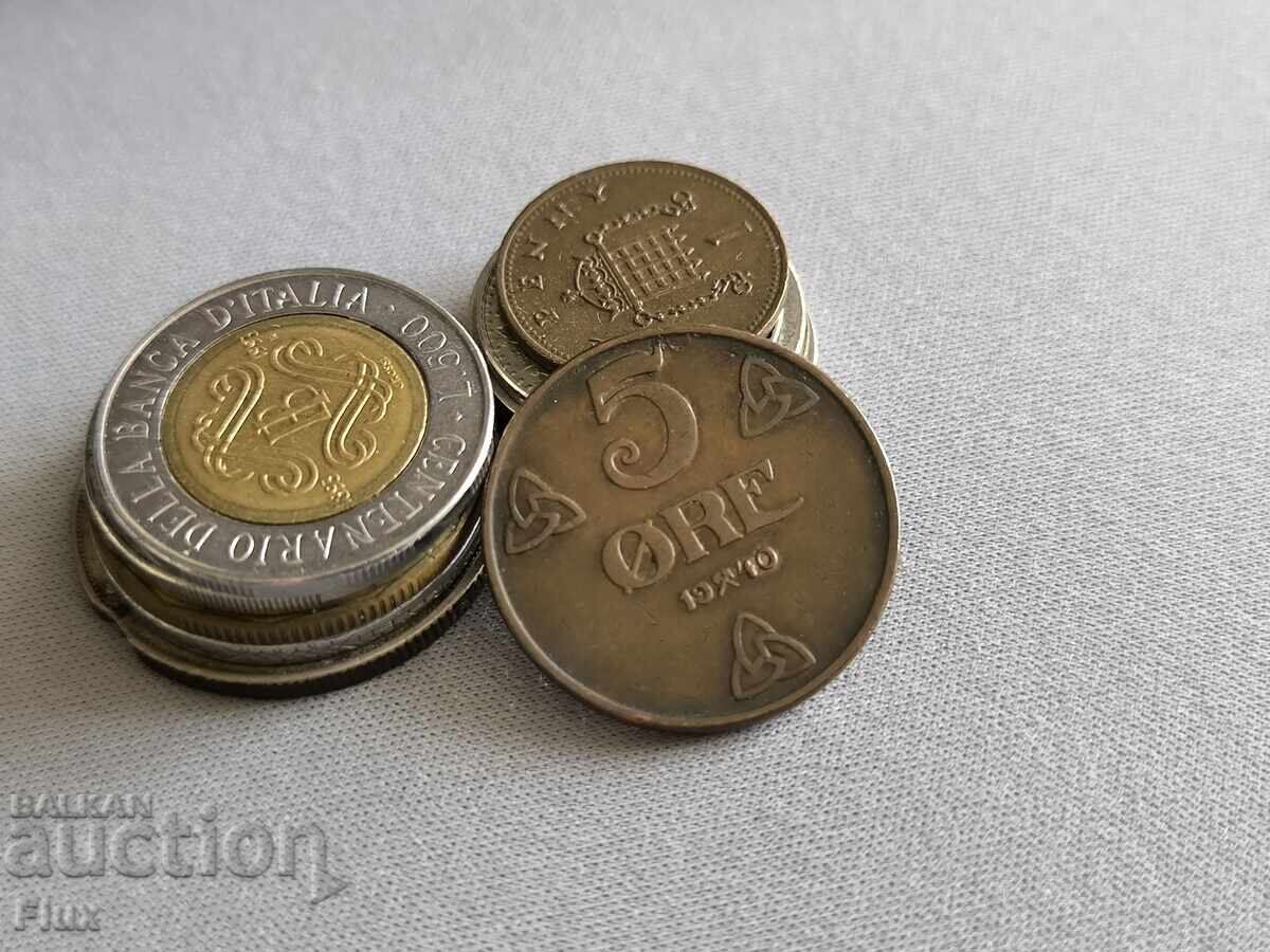 Монета - Норвегия - 5 оре | 19403г.