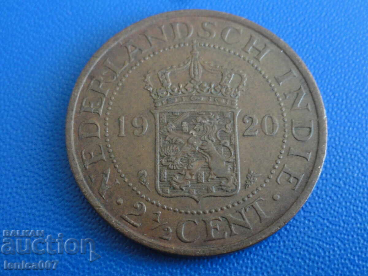 Нидерландска Източна Индия 1920г. - 2 1/2 цента - 5