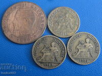 Γαλλία 1856-1924 - Νομίσματα (4 τεμάχια)