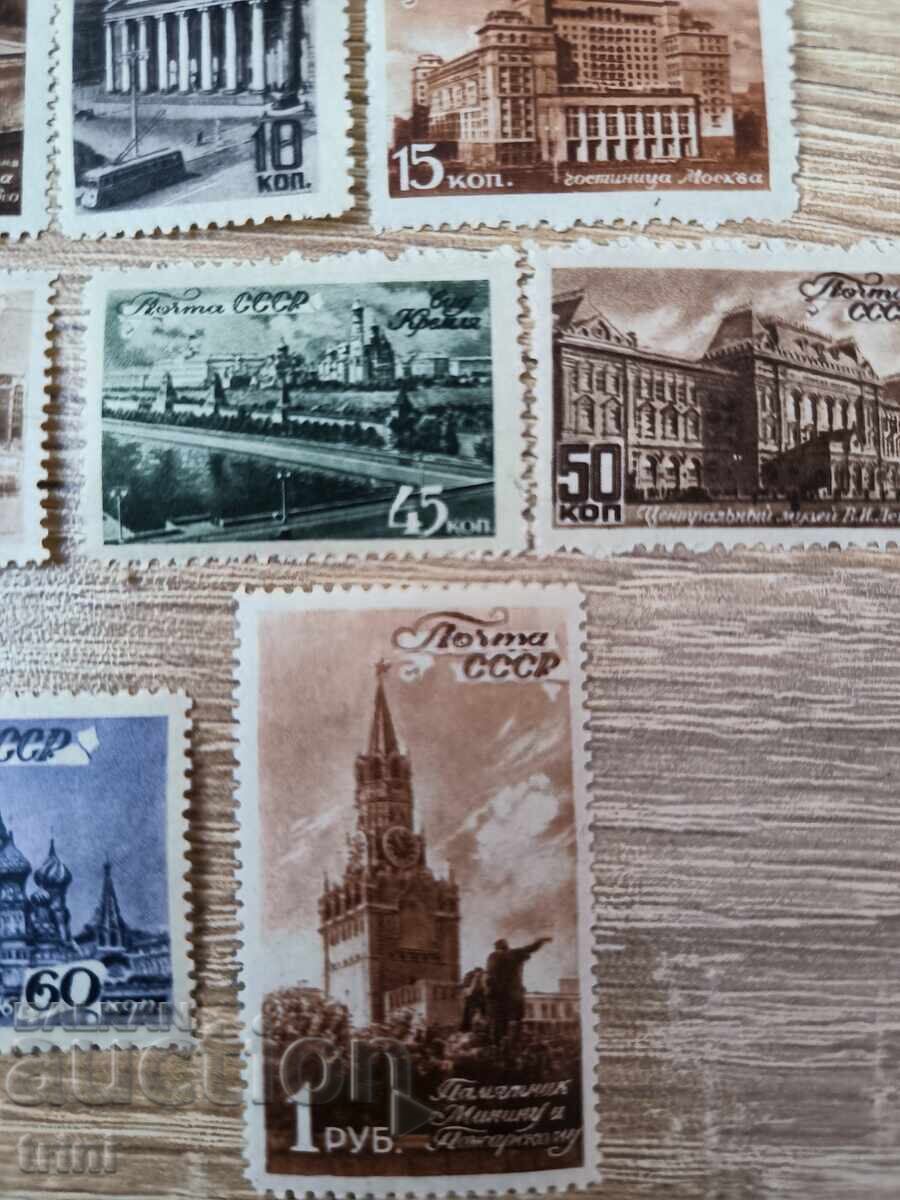 Auction  USSR 1946 Views of Moscow complete series MNH