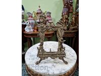 Παλιά, υπέροχη, αντίκα, μπρούτζινη κορνίζα φωτογραφιών